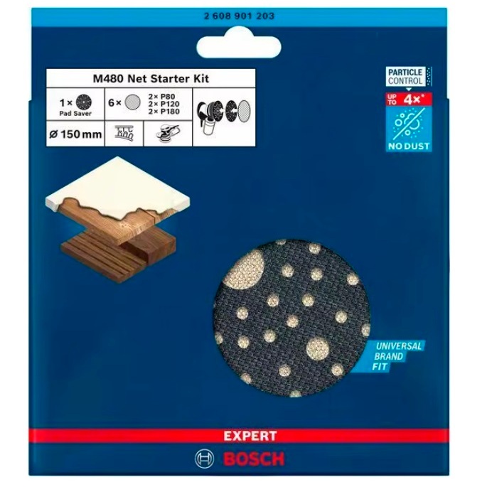 BOSCH ชุดอะไหล่ M480 Net Starter Kit 2608901203 แผ่นกระดาษทราย