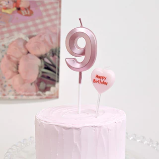 [พร้อมส่ง] เทียนวันเกิดตัวเลข เทียนตัวเลข เทียนวันเกิด Happy birthday มีหลายสี ตกแต่งเค้กวันเกิด