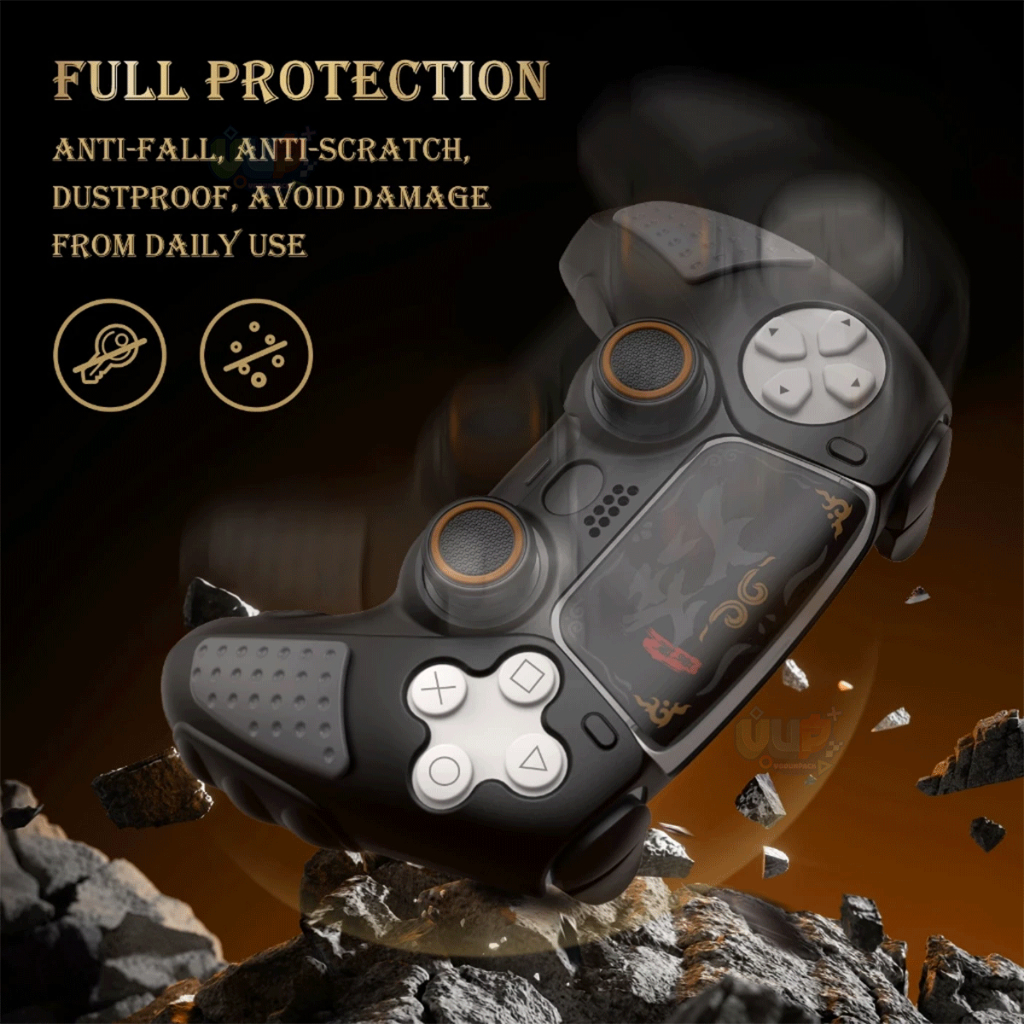 VUP iine ซิลิโคนจอย PS5 Black Myth Wukong Edition วางชาร์จแท่นชาร์จได้ กระชับมาพร้อมปุ่มยาง
