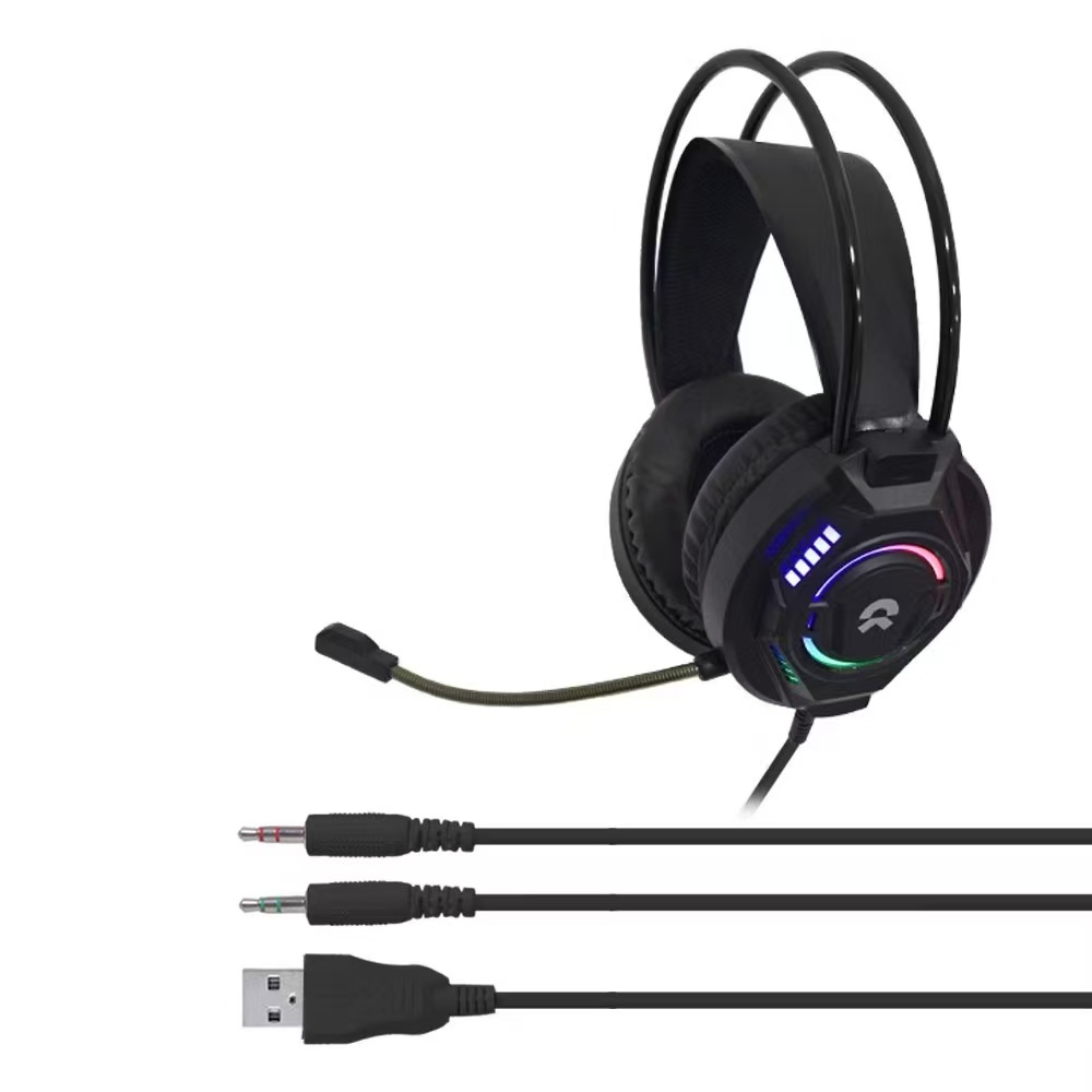 หูฟังพร้อมไมโครโฟน OKER G225 PRO GAMING HEADSET 3.5+USB หูฟัง คอมพิวเตอร์ Stereo