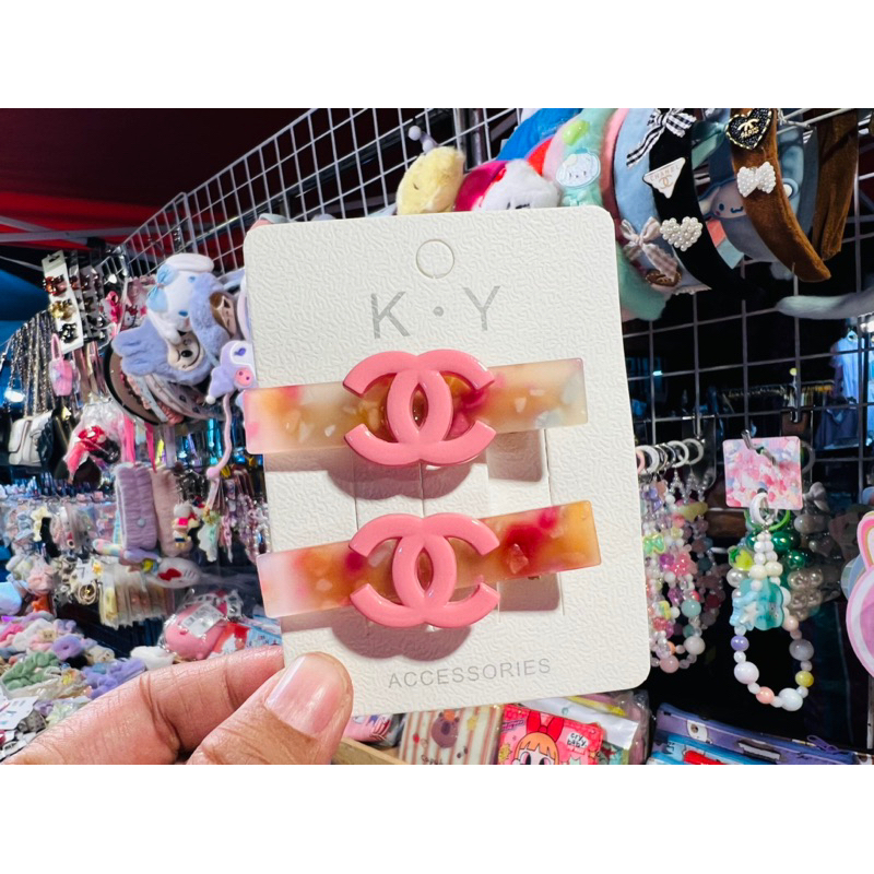 กิ๊บติดผมแฟชั่นแบรนด์เนม กิ๊บติดผมสีหวานพาสเทล เรียบหรู
