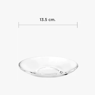 JJGLASS - (Ocean) P00271 Tea Saucer 5 3/8 - จานแก้ว 5.25นิ้ว สำหรับใช้รองแก้วกาแฟเพื่อป้องกันเครื่องดื่มร้อนานรอง