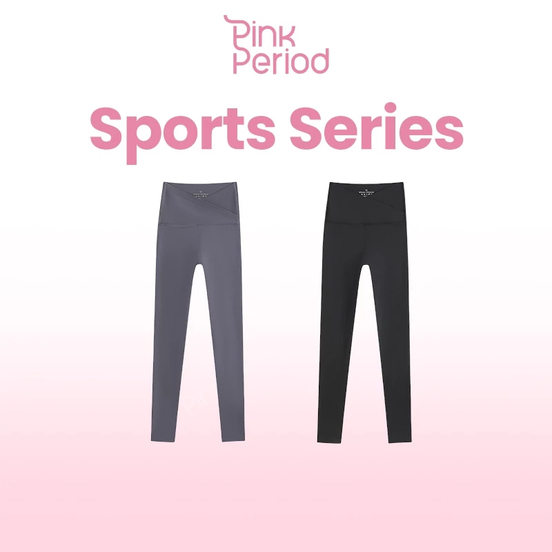 Pink Period รุ่นอัพเกรด โยคะ กางเกงเลกกิ้ง กางเกงโยคะ เอวสูง ชุดฟิตเนส ผ้ายืดหยุ่น เก็บทรงได้ดี 010