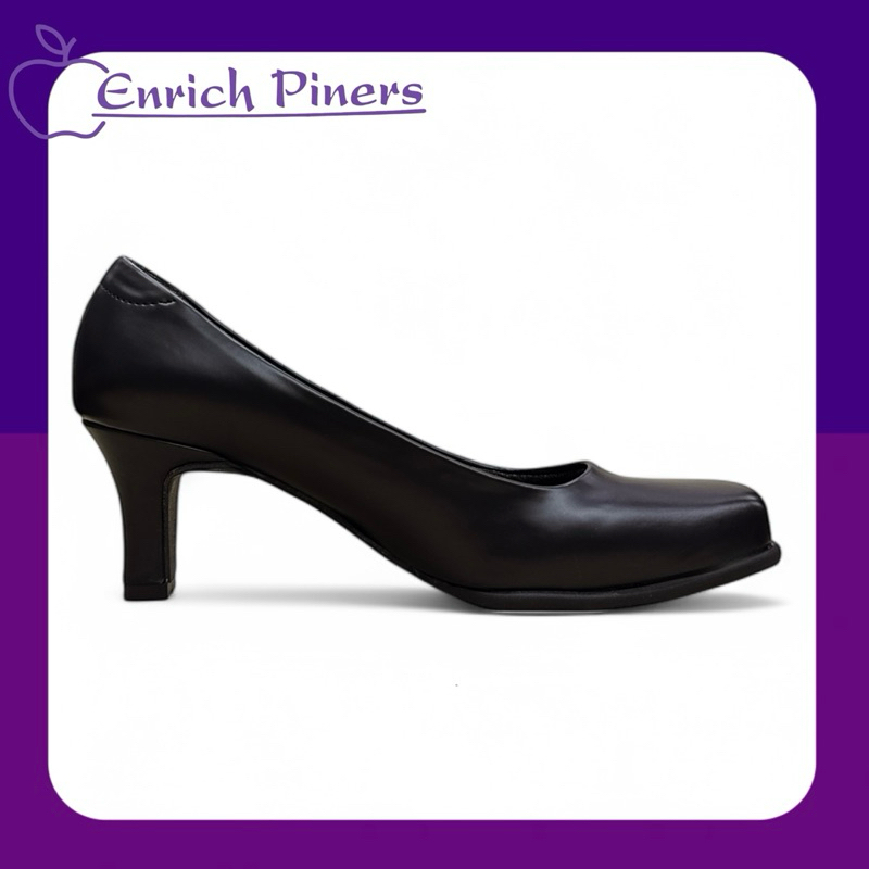 Enrich Piners รองเท้าคัทชู รุ่น 63F63 สีดำ ส้นสูง 2.5 นิ้ว - รูปที่ 3