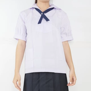เสื้อนักเรียนทหารเรือ ตราชัยยะ *ไซส์เล็กกว่าสมอ* ใบเสร็จหมายเหตุไว้ ผ้าค็อตตอน