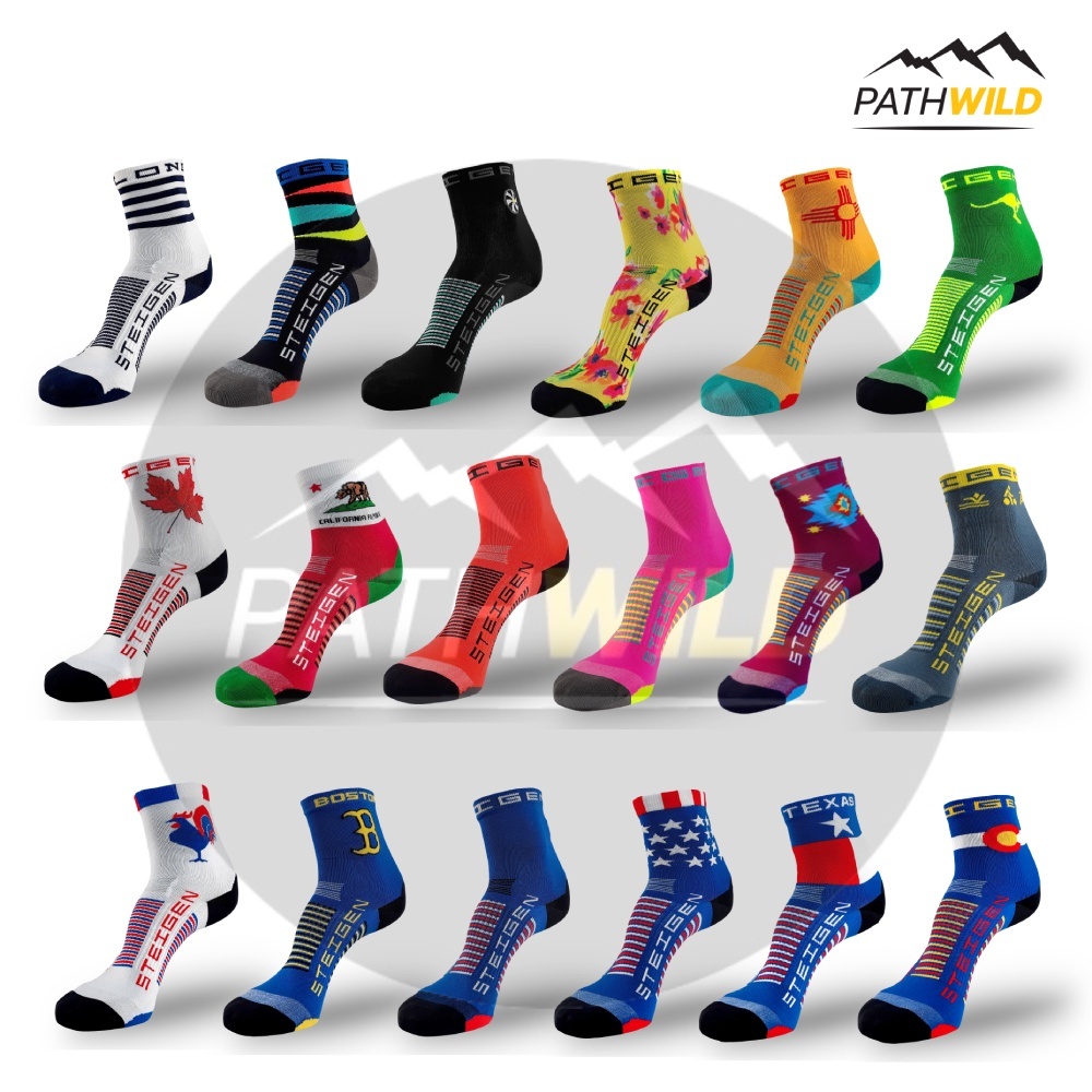 STEIGEN RUNNING SOCKS HALF LENGTH (1/2) ถุงเท้าวิ่ง ข้อสั้นเหนือตาตุ่ม ระบายอากาศดี ลดการเสียดสีทำให้เท้าไม่พอง