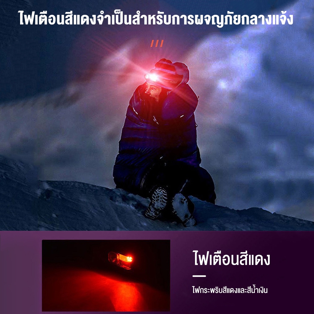 JUNGLAXTREK ไฟฉาย ไฟฉายคาดหัวแรงสูง led ไฟฉายคาดหัวกันน้ำ ไฟฉายเดินป่า - รูปที่ 5