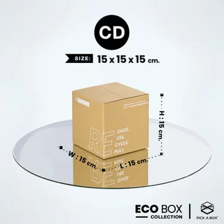 กล่อง ECO BOX (Size CD) - 20 ใบ : กล่องพัสดุรักษ์โลกผลิตจากเยื่อไม้รีไซเคิล PICK A BOX