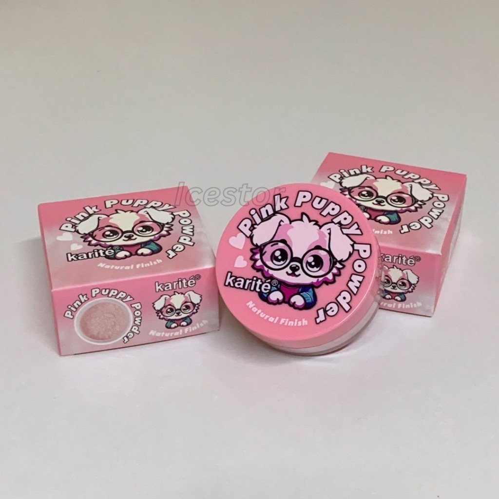 85356-47 Karite Pink PuPy Powder ตลับ แป้งฝุ่น เนื่อ ละเอียด มี กลิ่นหอม เนื่อ แป้ง สีชมพู Niailnew.