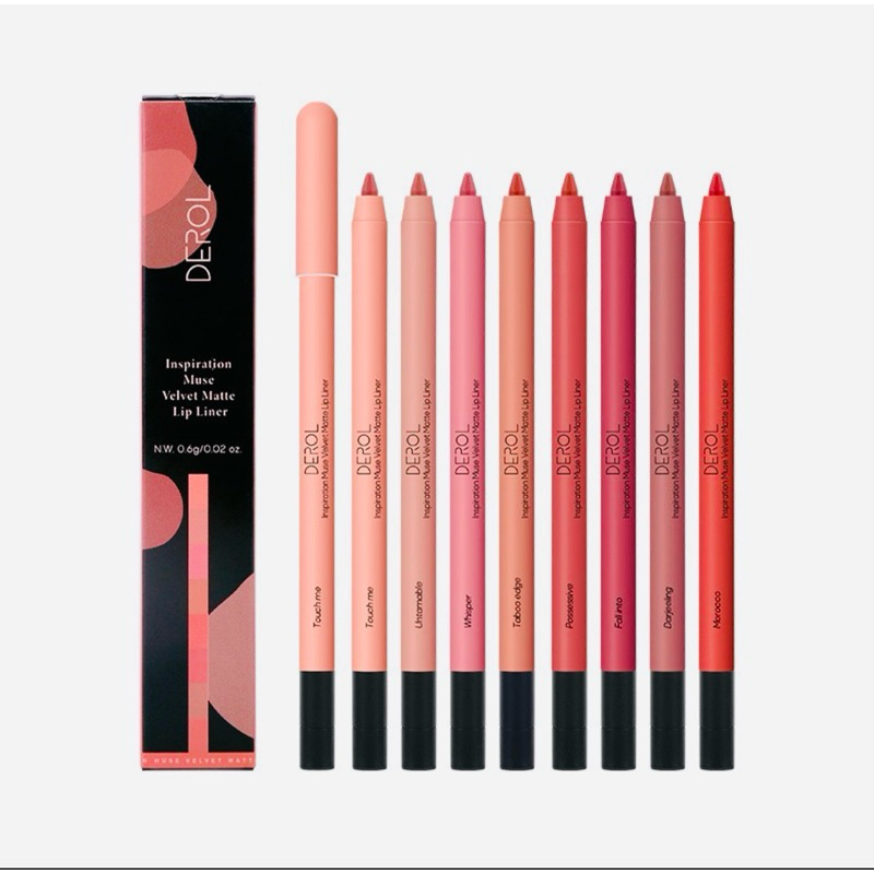 👄DEROL Lip Liner ดินสอเขียนขอบปาก สินค้าตัวดัง เป็นกระแส💄 ลิปไลน์เนอร์ เนื้อกำมะหยี่ สินค้าพร้อมส่งจากไทย💥