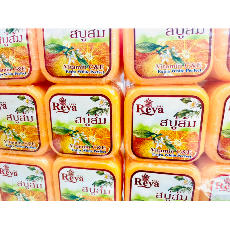 Reya สบู่เรยา สูตร ส้มวิทอาร์บูติน ผลิตภัณฑ์ทำความสะอาดผิวหน้าและผิวกาย(1แพ็คมี12ก้อน)น้ำหนักปริมาณก้อนละ 65กรัม ราคา ถูกที่สุด ดีลบีเคเค แกลเลอรีภาพที่ 8