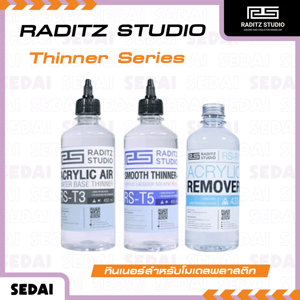 [ ส่งฟรี 🔥 ] Raditz Studio Thinner Series ทินเนอร์สำหรับงานโมเดลพลาสติก และ งานทั่วไป ทินเนอร์