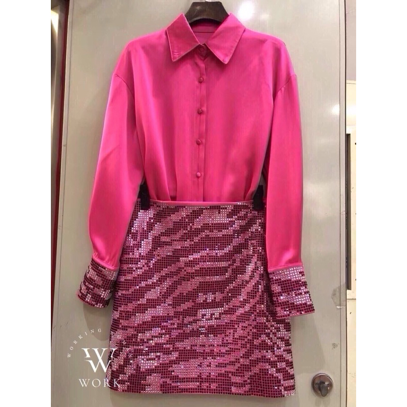 SET สุดหรู style CEO สาว กับเสื้อเชิ้ตแขนยาวกระดุมหน้าคอปก แพทเทิร์นสวย