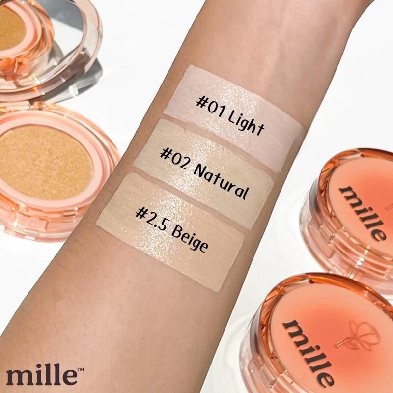 (1ซอง) | #02 เนเชอรัล | มิลเล่ เพอร์เฟ็กต์ แมทท์ ลอง แวร์ คูชั่น Mille Perfect Matte Longwear Cushion - รูปที่ 4