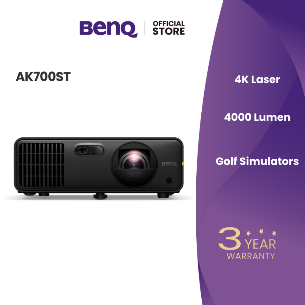 BenQ AK700ST The First 4K Laser Golf Simulator Projector Switching Ease Between Golf and Cinema