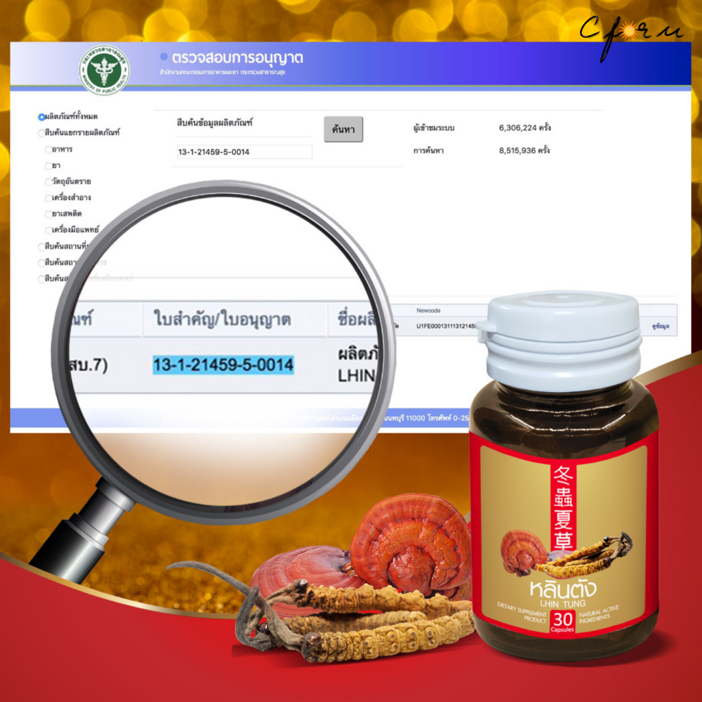 (โปร 3แถม2) Lhin Tung หลินตัง สมุนไพรจีน เห็ดหลินจือ และถั่งเช่าสกัดเข้มข้น บำรุงร่างกาย ช่วยลดน้ำตาลในเลือด - รูปที่ 4