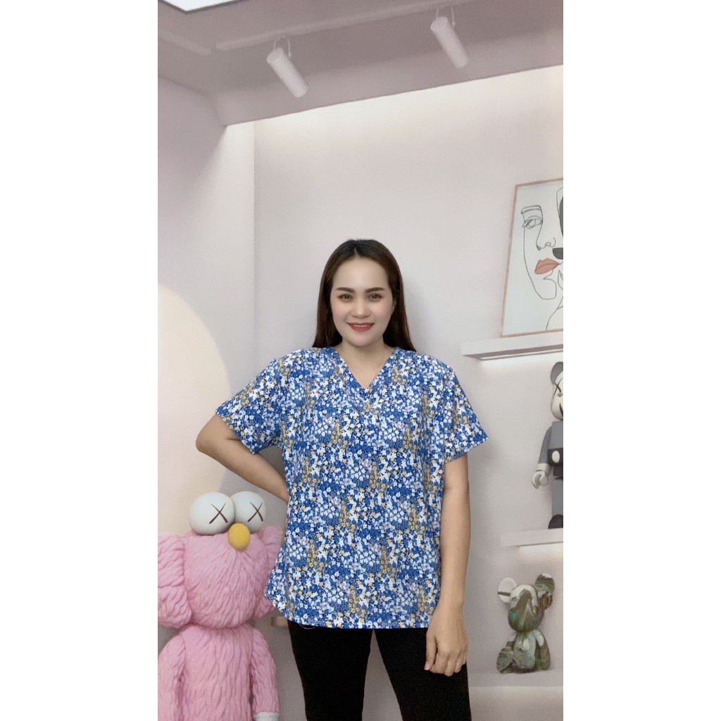 เสื้อไซร์ใหญ่ อก42-46นิ้ว เสื้อสงกรานต์#เสื้อผ้าสาวอวบ#รุ่น7846