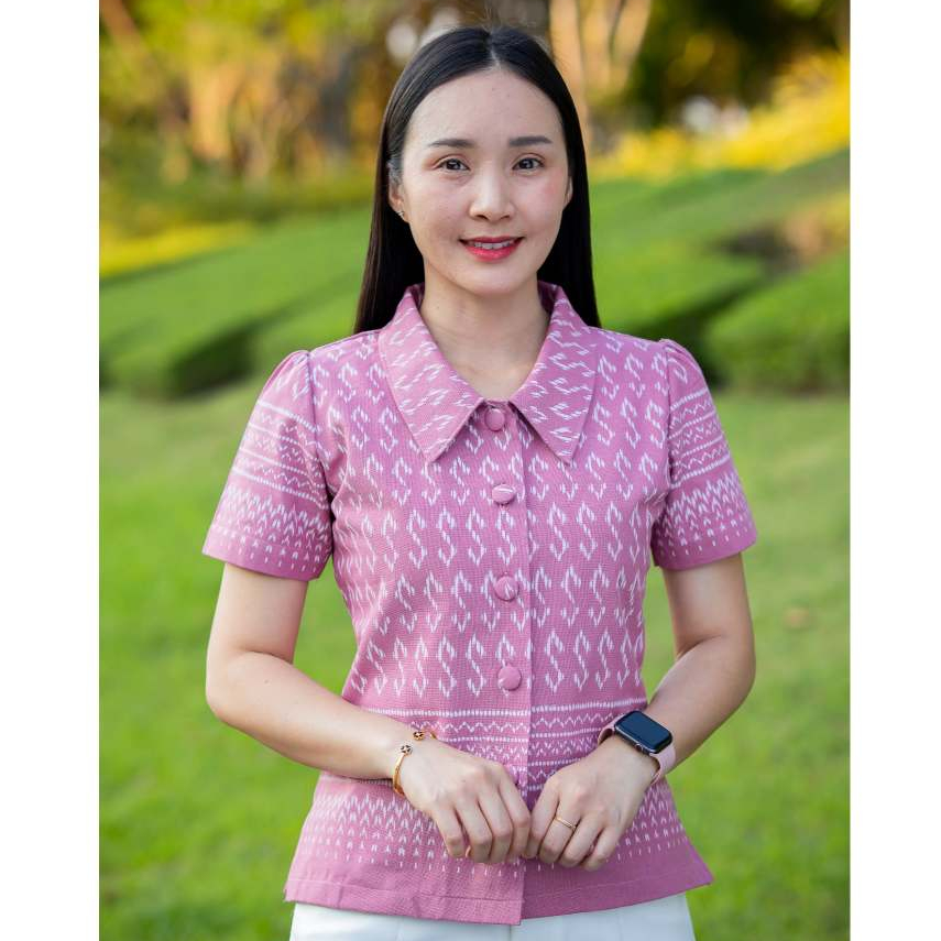เสื้อผ้าฝ้ายลายขอ เสื้อผู้หญิงสวยๆ เสื้อลายขอพระราชทาน