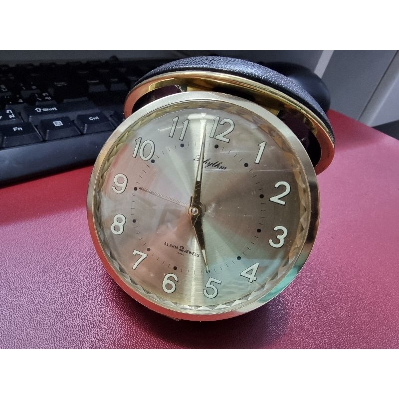 นาฬิกา​ปลุกพกพาโบราณ​ Rhythm Travel Alarm Clock  สภาพ​ Wowww