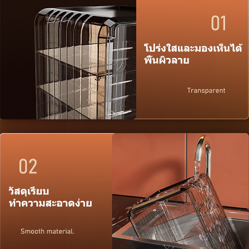 ชั้นเก็บอาหาร คอนโดเก็บอาหาร ผ้าคลุมผักระบายอากาศได้หรูหราพลาสติกใสถอดออกได้กันฝุ่นโต๊ะในครัวกันยุงและแมลงวัน - รูปที่ 5