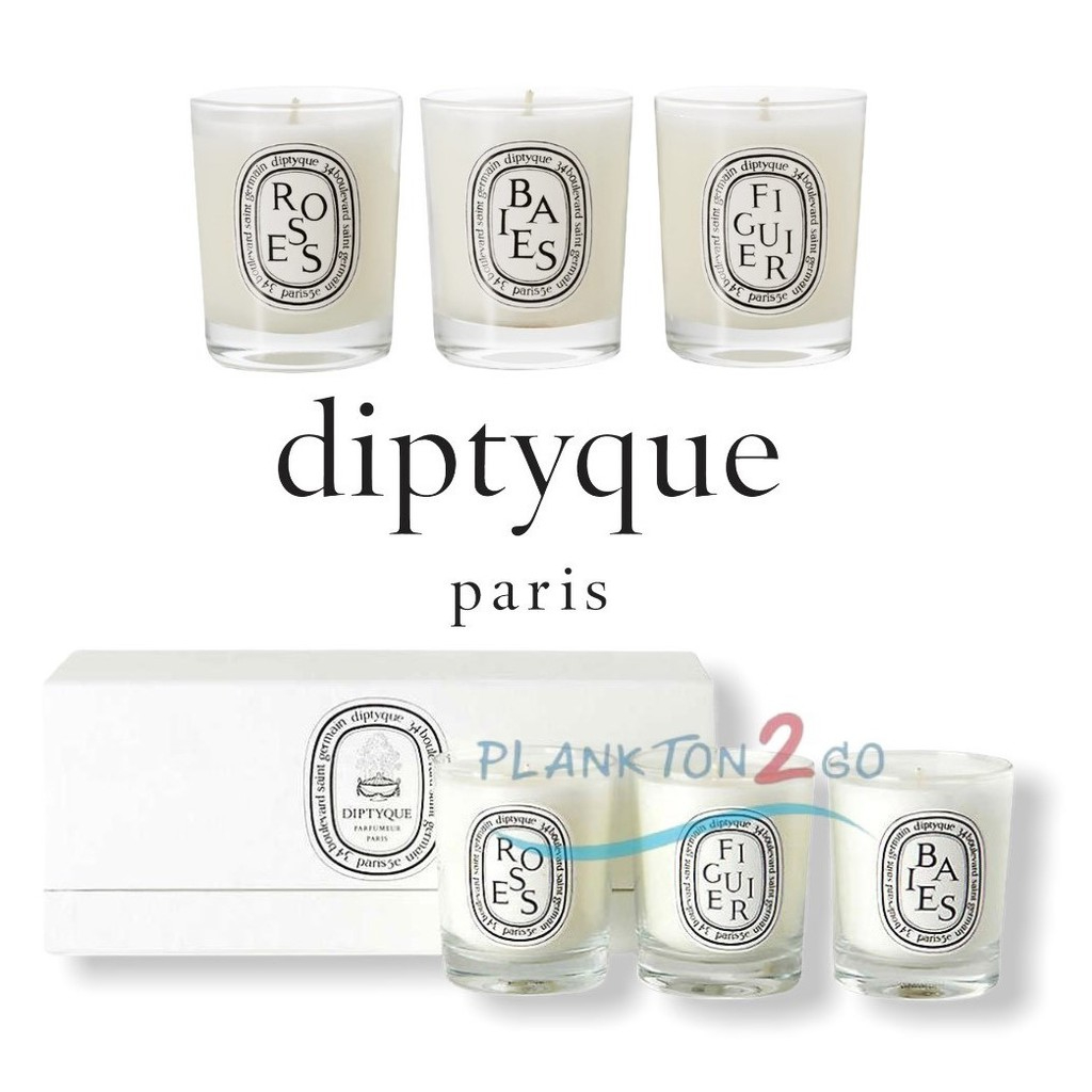Diptyque Candle Set เทียนหอม คละกลิ่น แบบเดี่ยว แบบเซต 3 กลิ่น 70g. x 3
