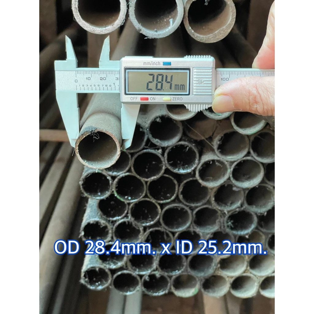 ท่อเหล็กกลม แป๊ปสเตย์ไร้ตะเข็บ คุณภาพดีจากต่างประเทศ Seamless Tube ขนาดรอบนอก 28.4 mm. รูใน 25.2 mm.