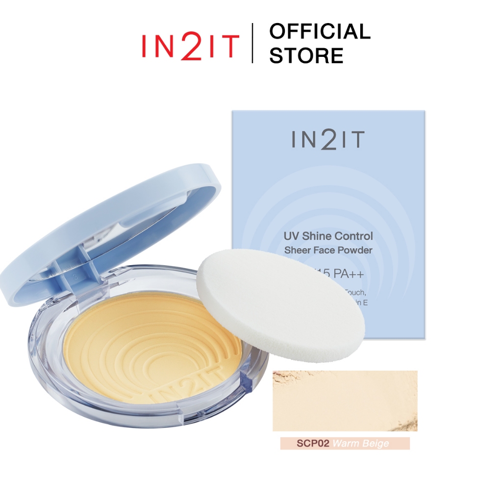 IN2IT UV Shine Control Sheer Face Powder - SCP02 สี WARM BEIGE