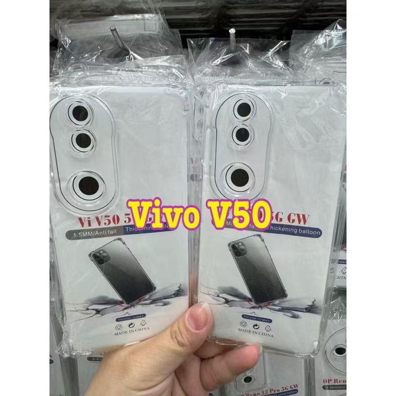 【Flash Sale】เคสใส กันกระแทก สำหรับ Vivo V50 เคสใสกันมุม แบบนิ่ม เคสโทรศัพท์ Vivo V50