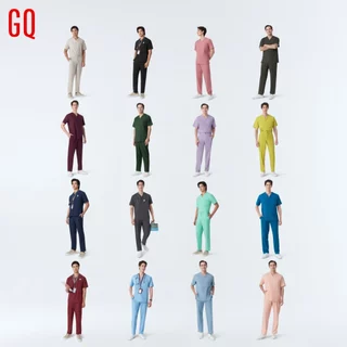 GQ Pro MED Men Pants Scrub Premium Collection - กางเกงสครับผู้ชาย ผ้าสะท้อนน้ำ ใส่สบาย ยับยาก ไม่อึดอัด