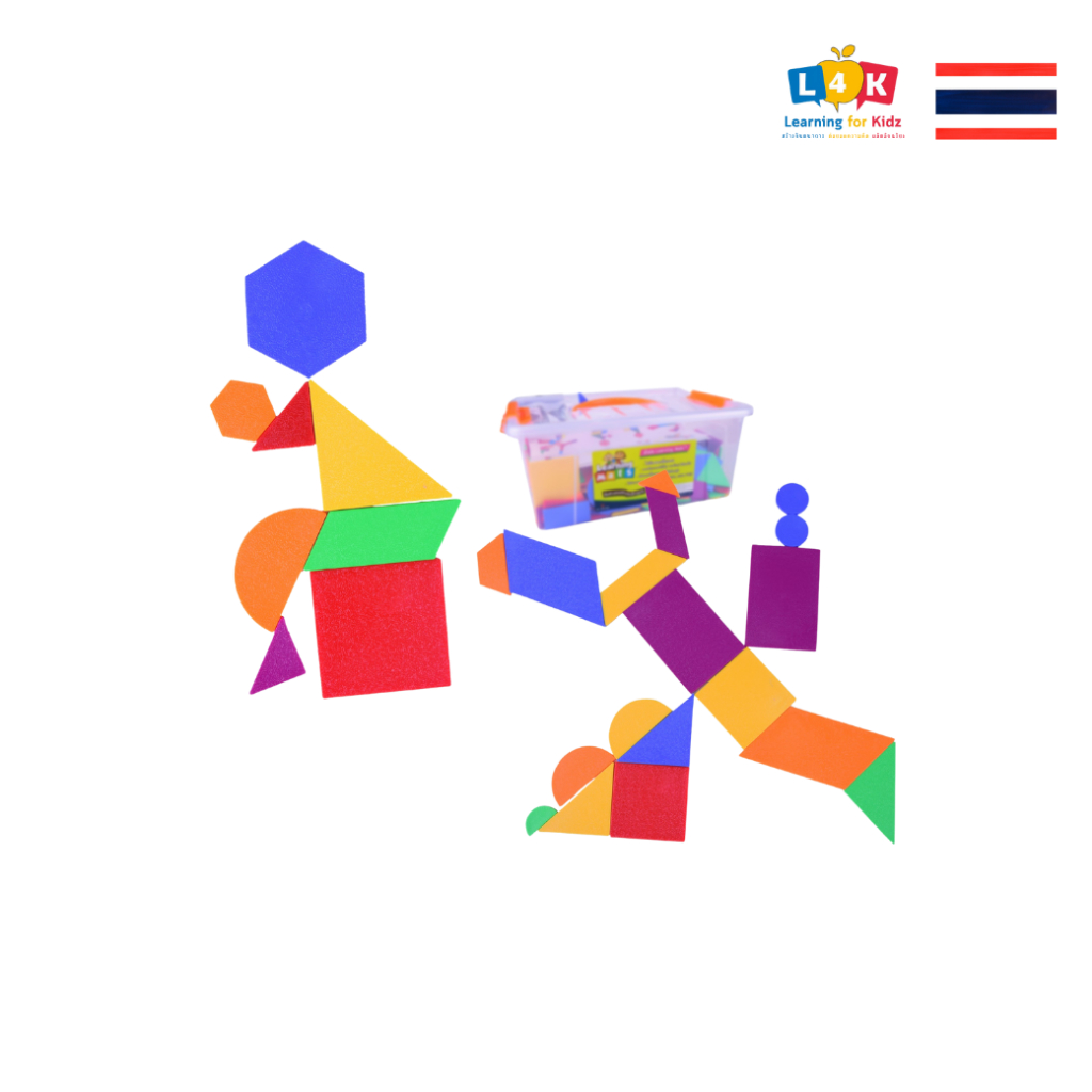 ตัวต่อลวดลายเรขาคณิต (Geometric pattern puzzle) [Learning Mats]