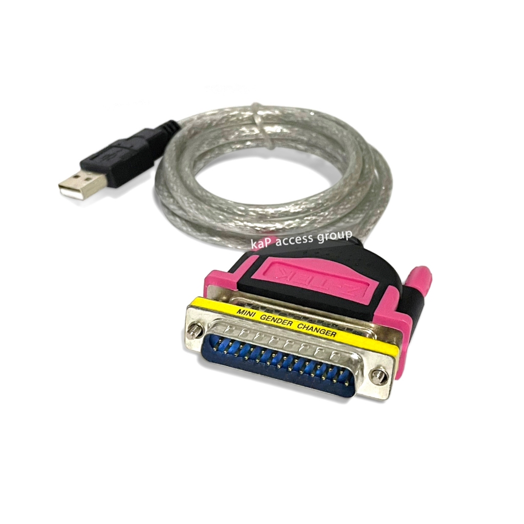 DB25 Parallel Port 25 pin Female IEEE 1284 to USB AM Cable (รองรับหัวแปลงตัวผู้) Z-TEK แท้ Win11