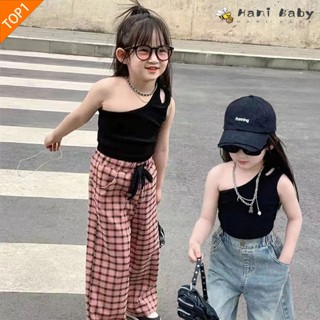 เสื้อครอปเด็ก เสื้อกล้ามเด็กผู้หญิง สไตล์เกาหลี สีดำใส่เต้นแ…