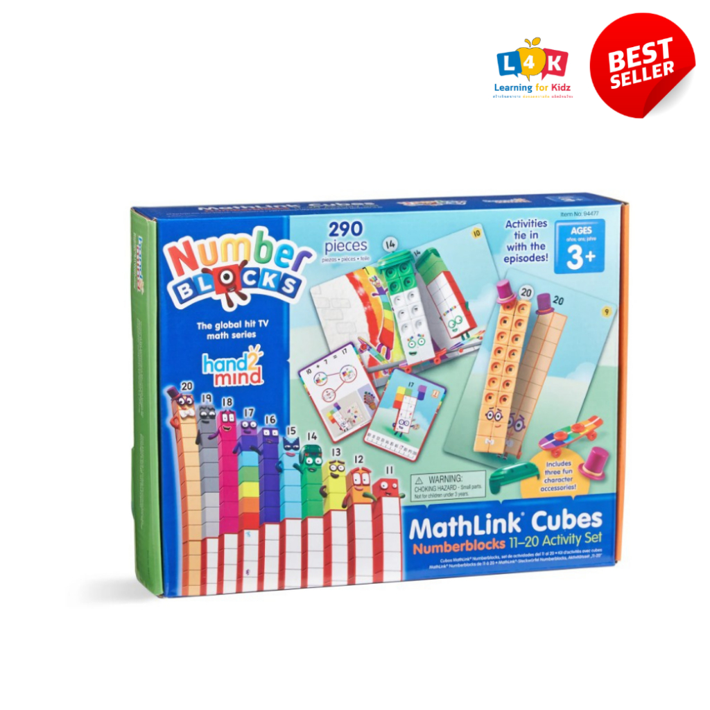[อายุ 3+] ชุดกิจกรรมลูกบาศก์นัมเบอร์บล็อก 11-20 (Numberblocks Mathlink Cubes : 11-20 Activity Set) [Hand2Mind]