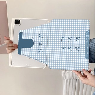 ✨พร้อมส่ง✨เคสiPadหมุน 360° ขัดแตะ Gen9/8 10.2 Air8 11 Air7/6 11 Gen11 bow-knot เคสไอแพด Gen6/5 Air5