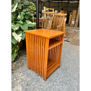 ชั้นวางของ ชั้นตู้เย็น ไม้สัก 50*50*80 cm. ชั้นวางตู้เย็นเล็ก ใส่ตู้เย็น 1.7 คิวได้ ด้านบนสามารถวางไมโครเวฟได้