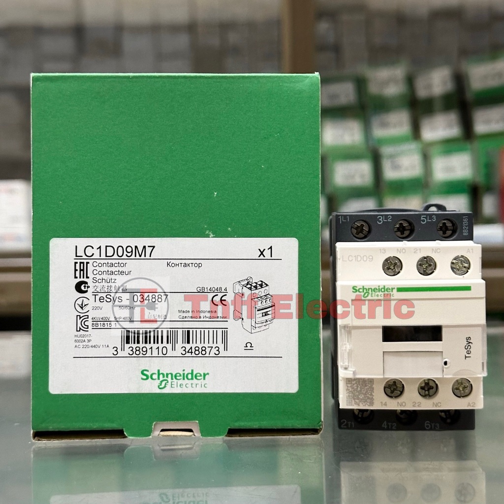 Schneider LC1D09M7, LC1D09B7, LC1D09E7, LC1D09F7, LC1D09Q7 แมกเนติก คอนแทคเตอร์ (1NO + 1NC)