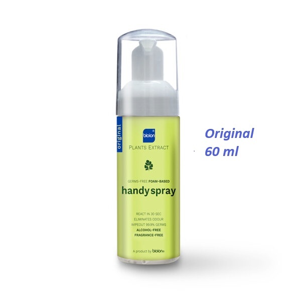 Bioion โฟมทำความสะอาดมือ โฟมล้างมือ 60ml (ไม่ต้องล้างน้ำ) นวัตกรรมใหม่ สารสกัดจากพืช 100% Hand Foam Sanitizer Original