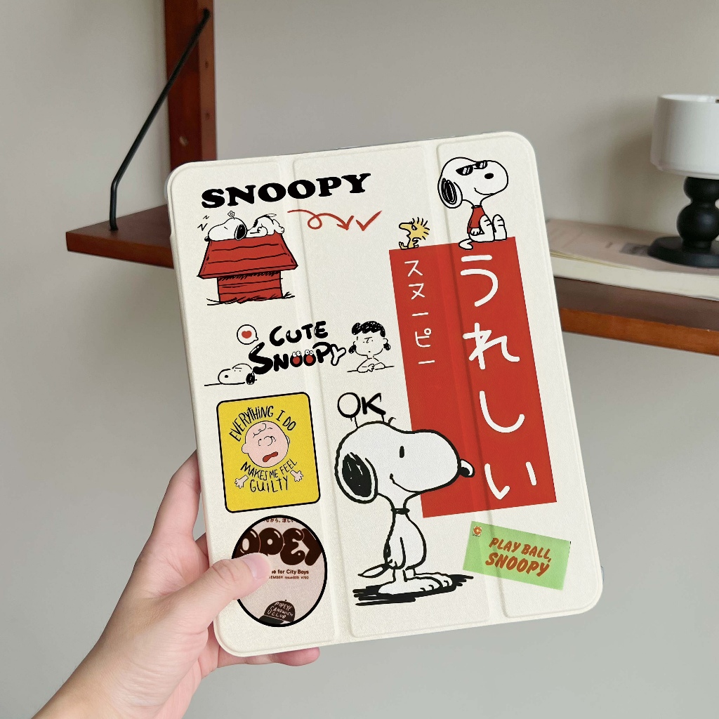 🚀จัดส่งจากกรุงเทพฯ🚀เคสipad Snoopy Air5 Gen12 Pro11 Air7/6 11 Gen9 การ์ตูน เคสไอแพด Gen6/5 Mini7/6