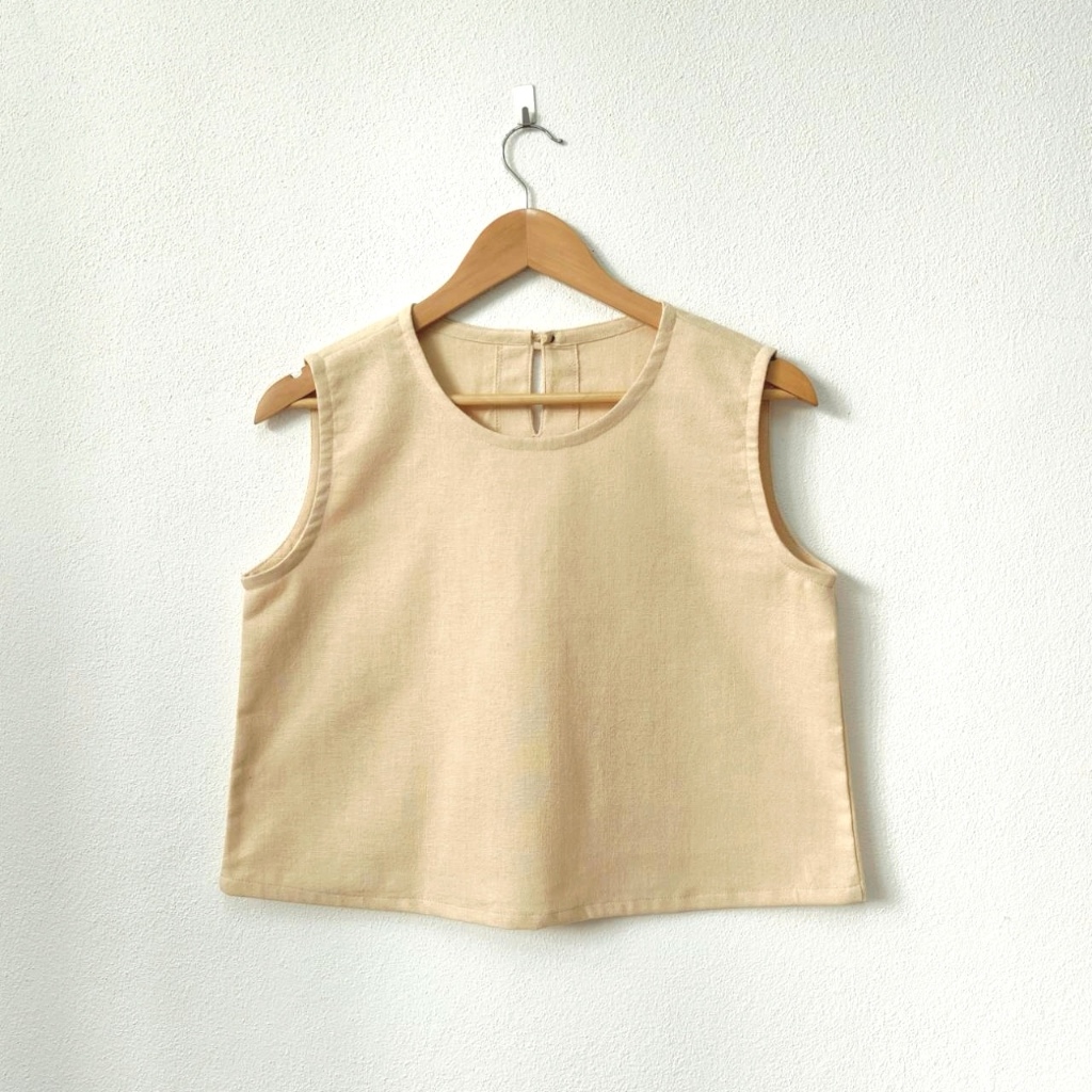 เสื้อแขนกุดผ้าฝ้ายสีพื้น 36,38 ทรงสวยใส่สบายคลายร้อน