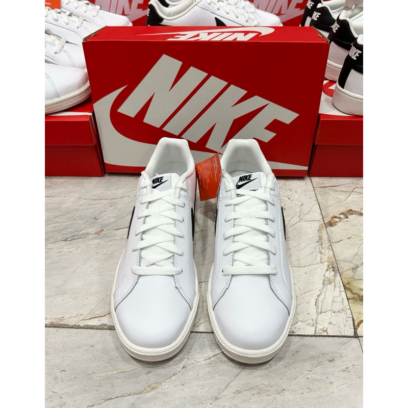 📌 รองเท้าลำลองผู้ชาย Nike Court Royale สีขาว/ดำ  ของใหม่ มือ1 แท้💯