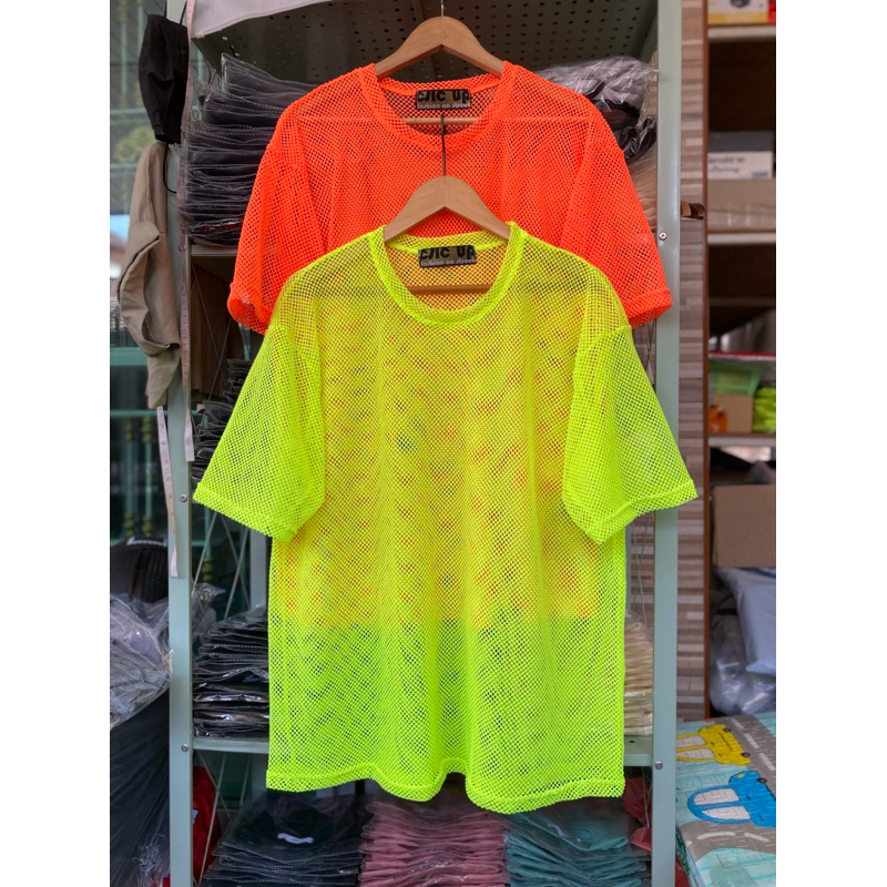 เสื้อตาข่ายนีออนสะท้อนแสง