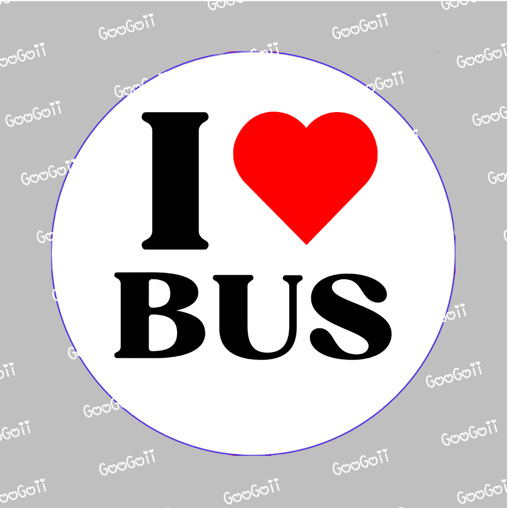 เข็มกลัด I❤BUS [ใส่ชื่อเองได้]