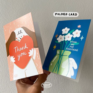BMCK - การ์ดขอบคุณ (มีซอง) Thank you card การ์ดอวยพรแสดงความยินดี