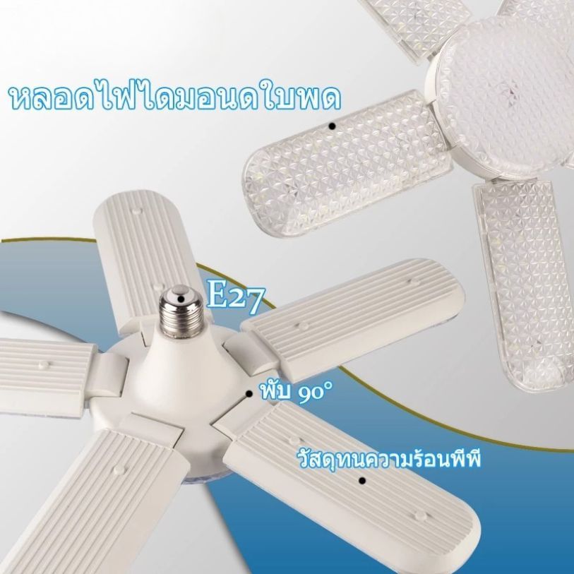 หลอดไฟ LED BULB ทรงใบพัด พับเก็บได้ ประหยัดพลังงานไฟ หลอดเพชรแบบใหม่ ให้แสงสว่างมากกว่าเดิม มอก. แท้ - รูปที่ 6