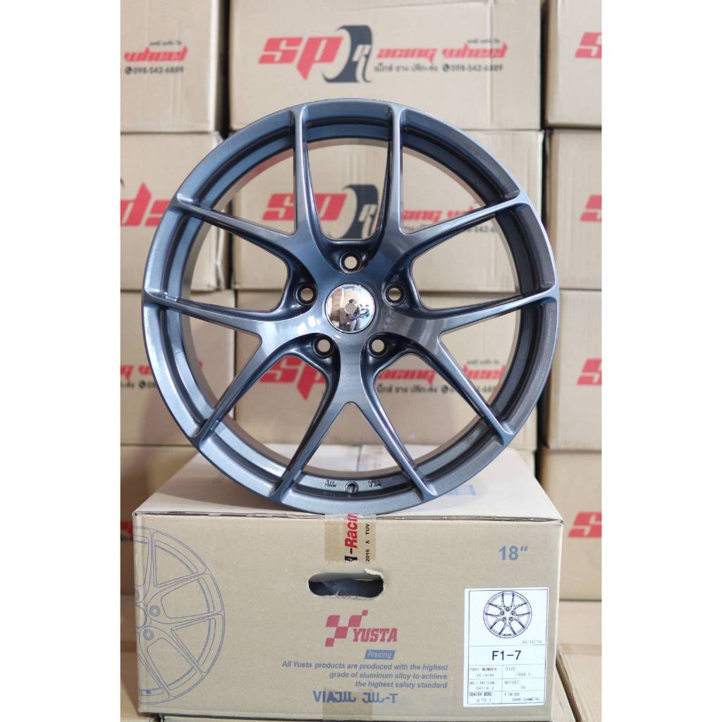 ล้อแม็กลาย BBS/F1-7  ขนาด 18X8.0/5H114.3 ออฟ 35 GUN สีกัน (4 วง)