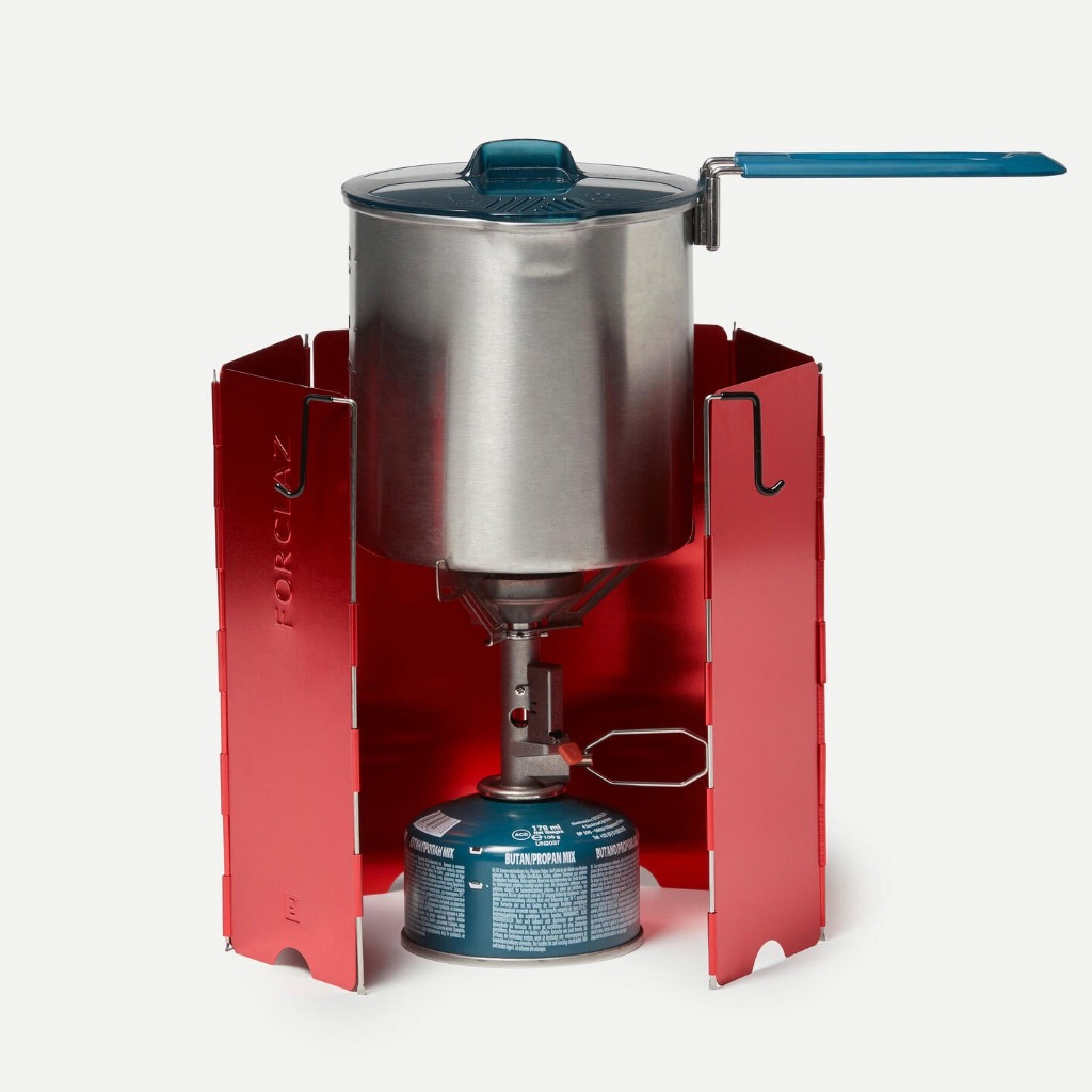 Forclaz แผ่นกันลมสำหรับเตาเทรคกิ้งรุ่น MT500 (สีแดง)