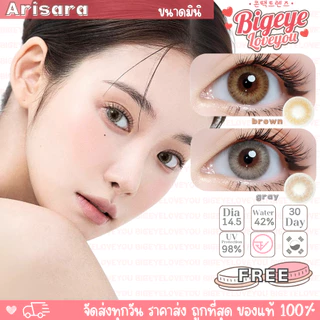 คอนแทคเลนส์🌈Arisara🌈 Brown / Gray (Luxzylens) ขนาดมินิ💖