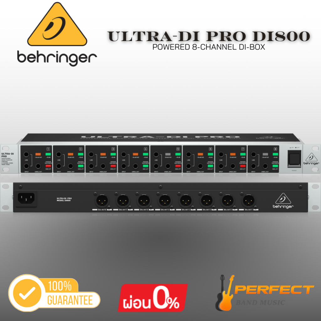 ไดเร็กบอกซ์ Behringer ULTRA-DI PRO DI800 Professional and multi-purpose 8-channel direct [ผ่อน 0% 10