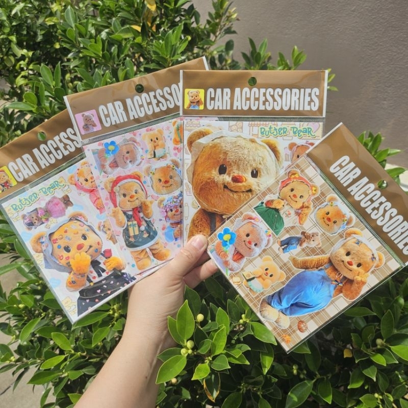 สติกเกอร์ติดรถ butterbear สติกเกอร์น้องหมีเนย หมีเนย มัมหมีเนย ติดมอเตอร์ไซค์ได้