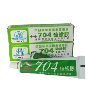 (1หลอด)กาวซิลิโคนอุตสาหกรรม 704 705 ยางซิลิโคนสีดํา กาวซิลิโคน 704 705 กันน้ำ ติดดี ทนความร้อน กาวอุตสาหกรรมซิลิโคน